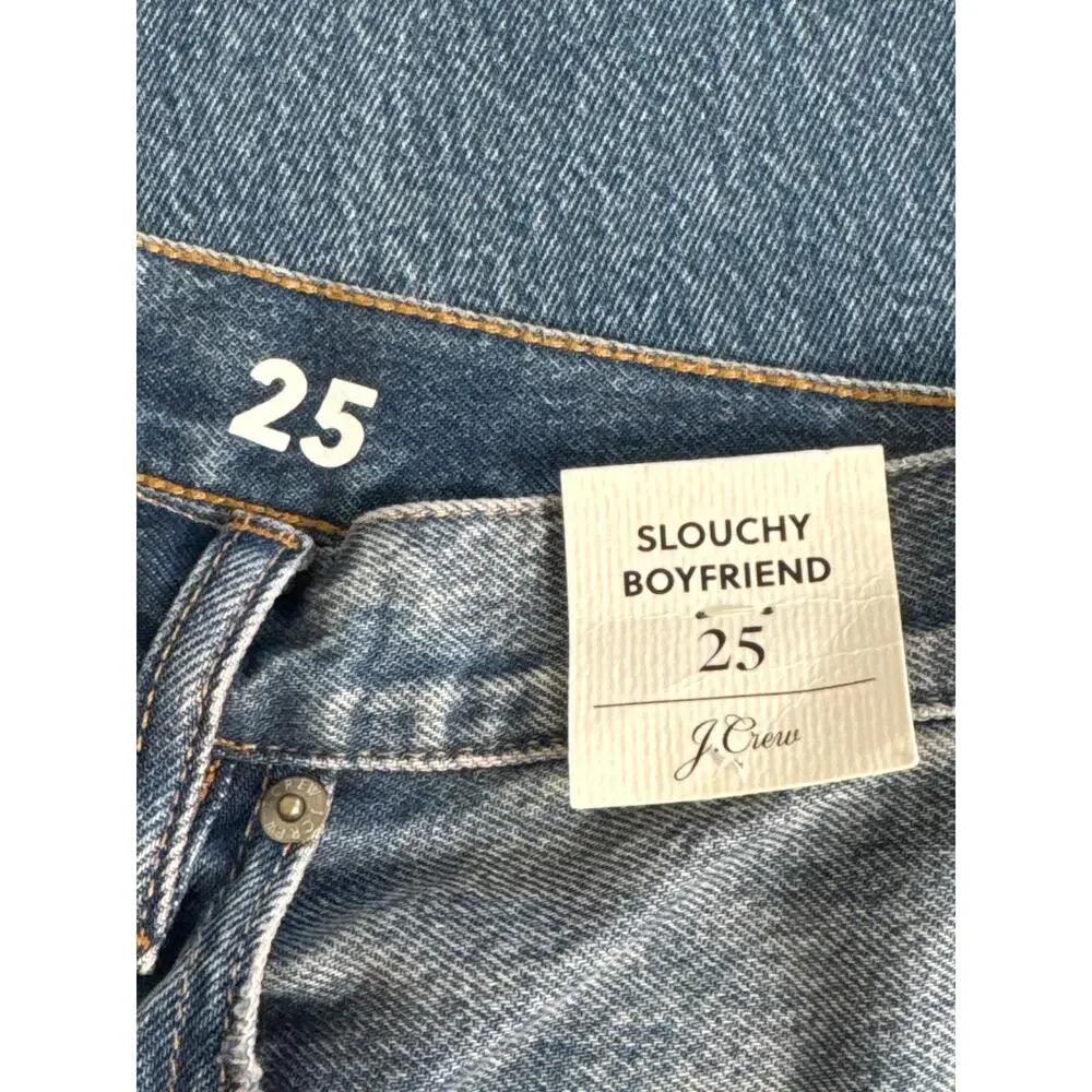 NWT J. Crew Women's Slouchy Boyfriend‎ Jeans in Paulette Wash BD370 Size 25